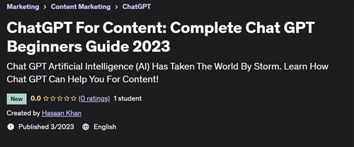 ChatGPT For Content Complete Chat GPT Beginners Guide 2023