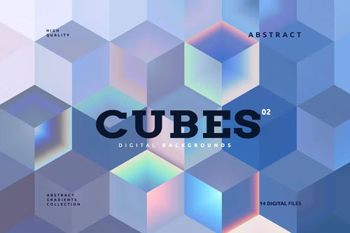 Cubes Abstract Backgrounds 02 PNG