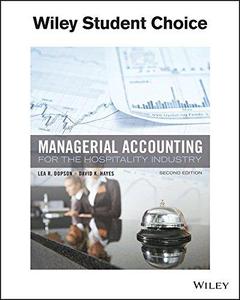 Managerial Accounting For The Hospitality Industry, 2nd Edition