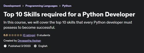 Top 10 Skills required for a Python Developer