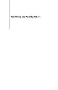 Redefining the Poverty Debate Why a War on Markets is No Substitute for a War on Poverty