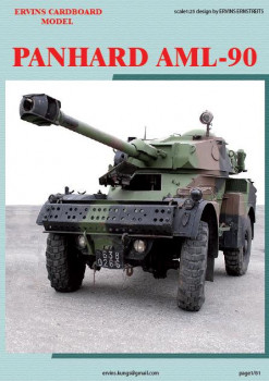 Колёсный танк Panhard AML 90 (ERVINS Cardboard Model)