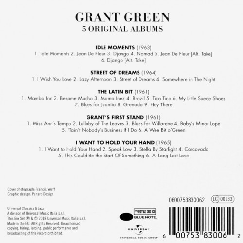 Grant Green - 5 Original Albums [5CD Box Set] (2018)Lossless