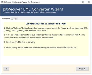 BitRecover EML Converter Wizard 10.7