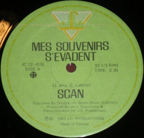 Scan - Mes Souvenirs S'evadent (Vinyl, 12'') 1983 (Lossless)