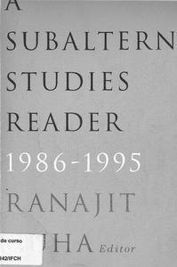 A Subaltern Studies Reader, 1986-1995