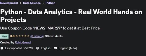 Data Analysis with Python by Ankit Singh –  Download Free