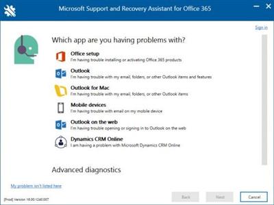 Microsoft Support and Recovery Assistant  17.00.9941.009 9fc3a49ee319e0aef15d84d9eb7792e8