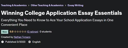 Winning College Application Essay Essentials