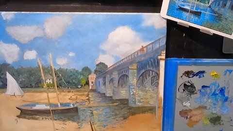 Painting Monet’S Masterpiece Bridge At Argenteuil