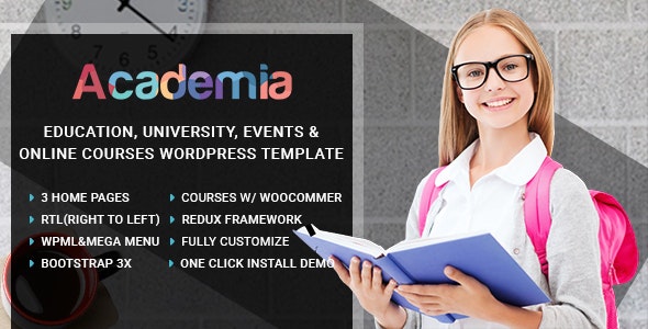 ThemeForest - Academia v3.8 - Education Center WordPress Theme - 14806196