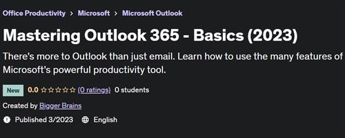 Mastering Outlook 365 –  Basics (2023) –  Download Free