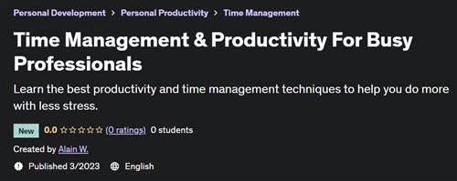 Time Management & Productivity For Busy Professionals