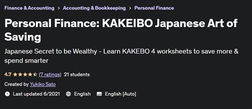 Personal Finance: KAKEIBO Japanese Art of Saving