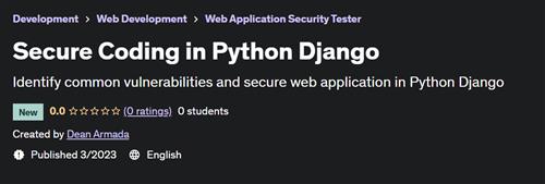 Secure Coding in Python Django