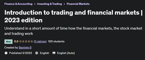 Introduction to trading and financial markets  2023 edition