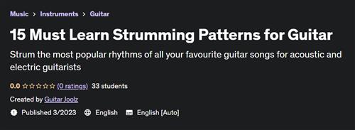 15 Must Learn Strumming Patterns for Guitar –  Free Download