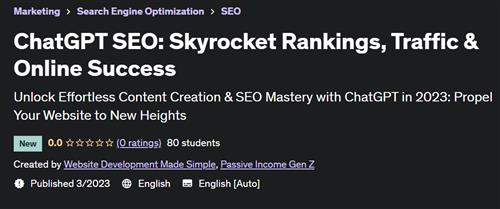 ChatGPT SEO Skyrocket Rankings, Traffic & Online Success