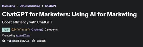ChatGPT for Marketers Using AI for Marketing –  Free Download