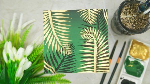 Palm Leaves Gouache Painting - Easy, Simple And Elegant Pain