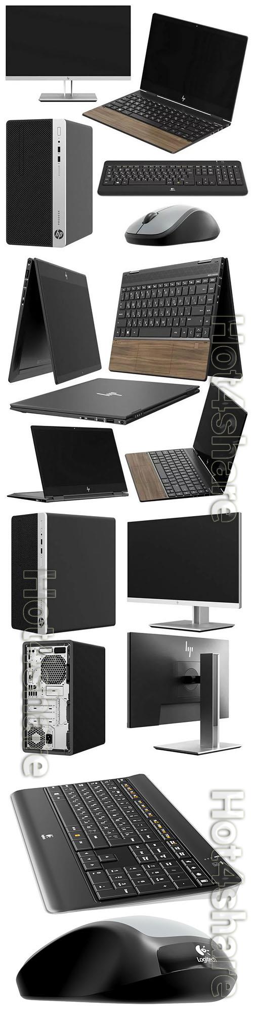 Computer technology, monitor, laptop, processor