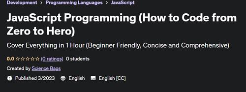 JavaScript Programming (How to Code from Zero to Hero)
