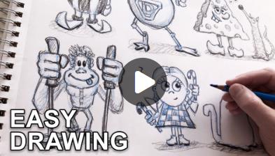 Easy Drawing Cartoony Characters