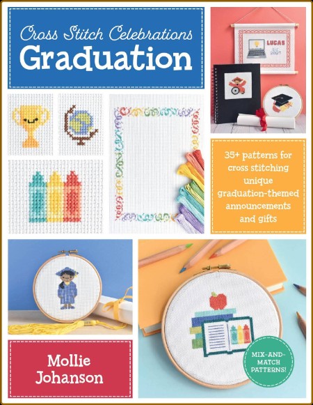 Graduation - 35   patterns for cross stitching unique graduation-themed announceme...