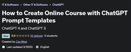 How to Create Online Course with ChatGPT Prompt Templates