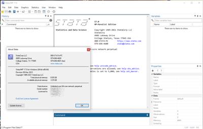 StataCorp Stata 17 (Revision 08 Mar 2023) Win x64