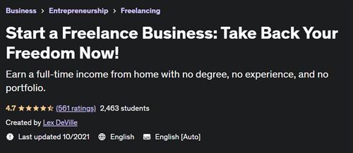 Start a Freelance Business Take Back Your Freedom Now!