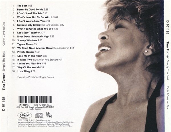 Tina Turner - Simply The Best (1991) (Lossless + 320)