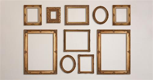 The Portrait Masters – Gold on Cream Gallery Wall & Frames