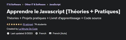 Apprendre le Javascript [Théories + Pratiques] –  Download Free
