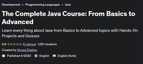 The Complete Java Course From Basics to Advanced