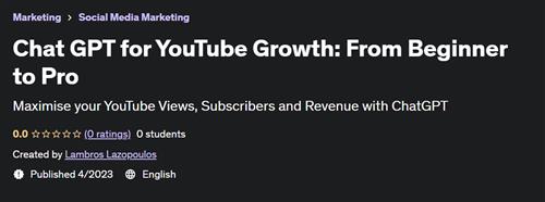 Chat GPT for YouTube Growth From Beginner to Pro