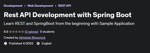 Rest API Development with Spring Boot