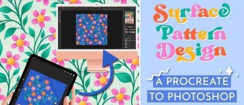 Surface Pattern Design  A Procreate to Photoshop Workflow –  Download Free