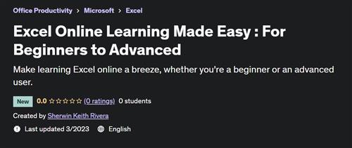 Excel Online Learning Made Easy For Beginners to Advanced