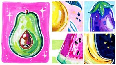Let'S Paint Juicy Fruits! Loose Gouache Painting Fun For  All 1079ec0f959952a234f188cabb644089