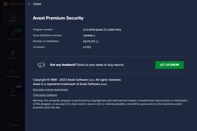 Avast Premium Security 23.3.6058 (build 23.3.8047.762)  Multilingual Ff749dd6c244b6d48a0b5bfcbad3b5c0
