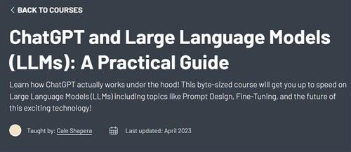 ZerotoMastery – ChatGPT and Large Language Models (LLMs) – A Practical Guide