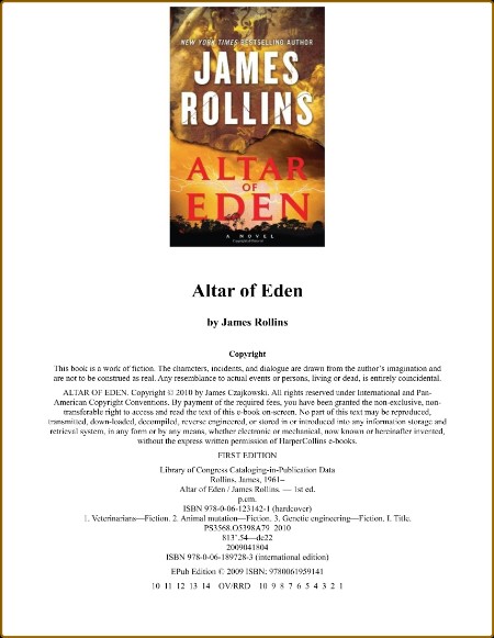 Altar of Eden  A Novel  9c6d544bc186937b6f53ea6d7551edb3