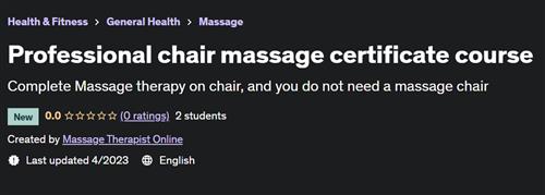 Professional chair massage certificate course