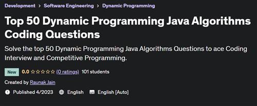 Top 50 Dynamic Programming Java Algorithms Coding Questions