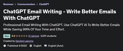 ChatGPT Email Writing - Write Better Emails With ChatGPT
