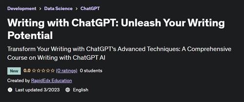 Writing with ChatGPT –  Unleash Your Writing Potential –  Download Free
