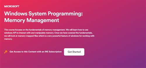 INE - Windows System Programming Memory Management