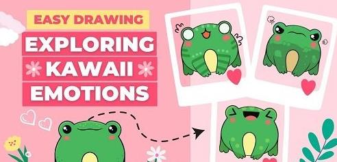 Exploring Kawaii Emotions Frog Stickers - Procreate Illustrations for Beginners