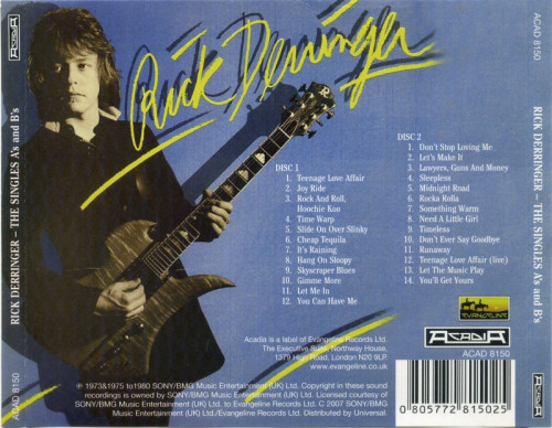 Rick Derringer - The Singles A'S And B'S (2007) [2CD] Lossless